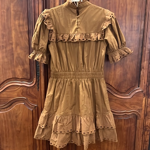 Stellah brown puff sleeve mini dress - Picture 4 of 7